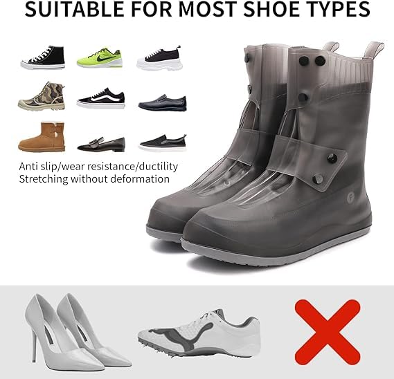 Reusable, Non-Slip, Waterproof Silicone Shoe Cover