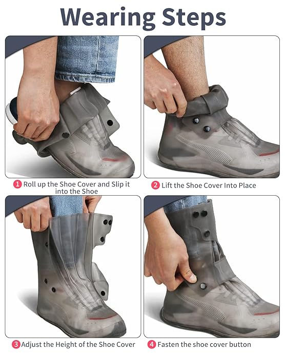Reusable, Non-Slip, Waterproof Silicone Shoe Cover