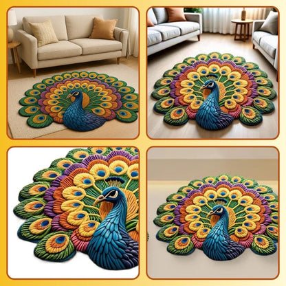 Quick Dry Non Slip Peacock Mat