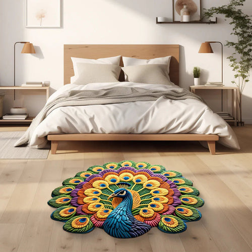 Quick Dry Non Slip Peacock Mat