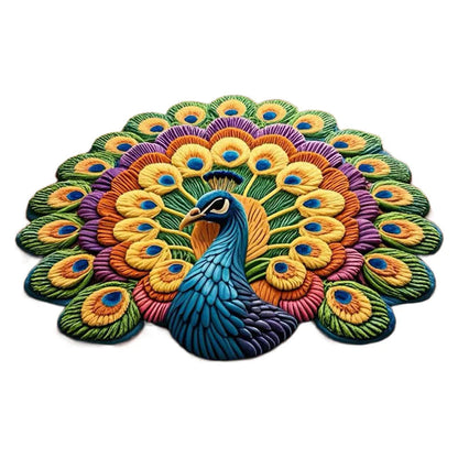 Quick Dry Non Slip Peacock Mat